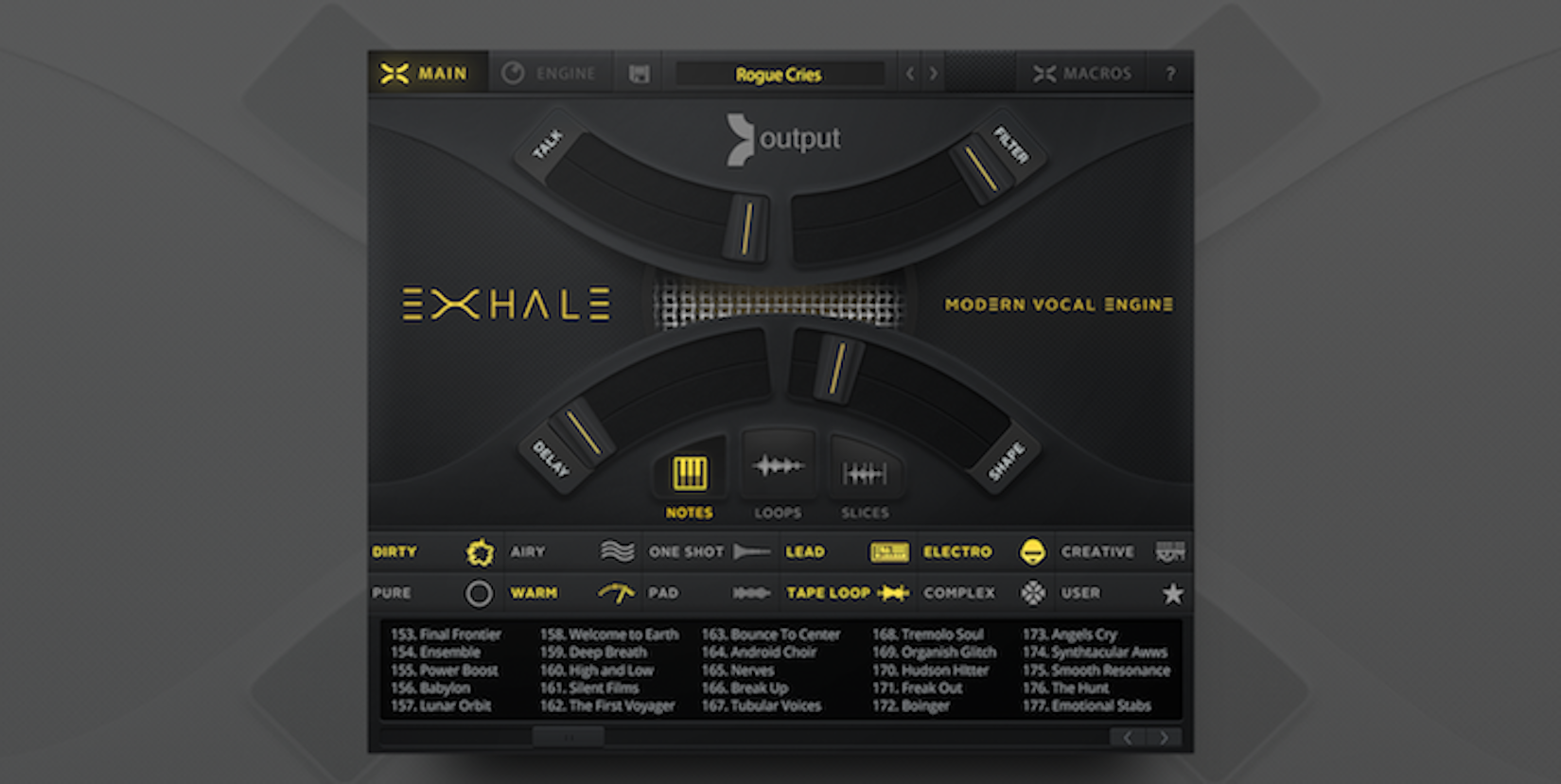 exhale by output crack